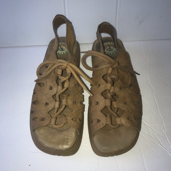 Suede lace up Earth Sandals Shoe 8.5 - Picture 1 of 4